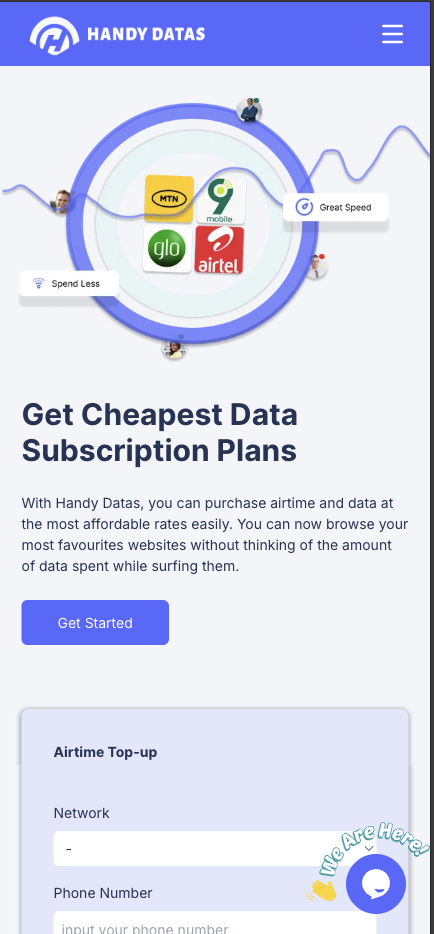 Handy Datas mobile app